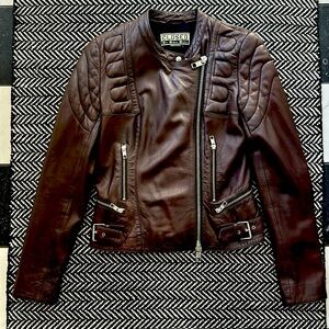 Closed Leather Bomber